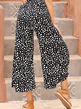 Perfee Slit Polka Dot Wide Leg Pants OutfitFlow